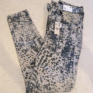 Express Animal Print Skinny High Rise Stretch Jean SZ 0